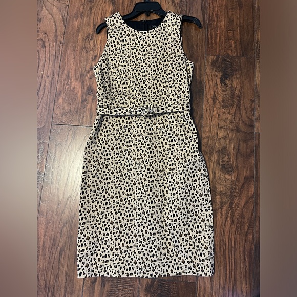 J Crew Leopard Sheath Dress size 4 - Picture 4 of 14